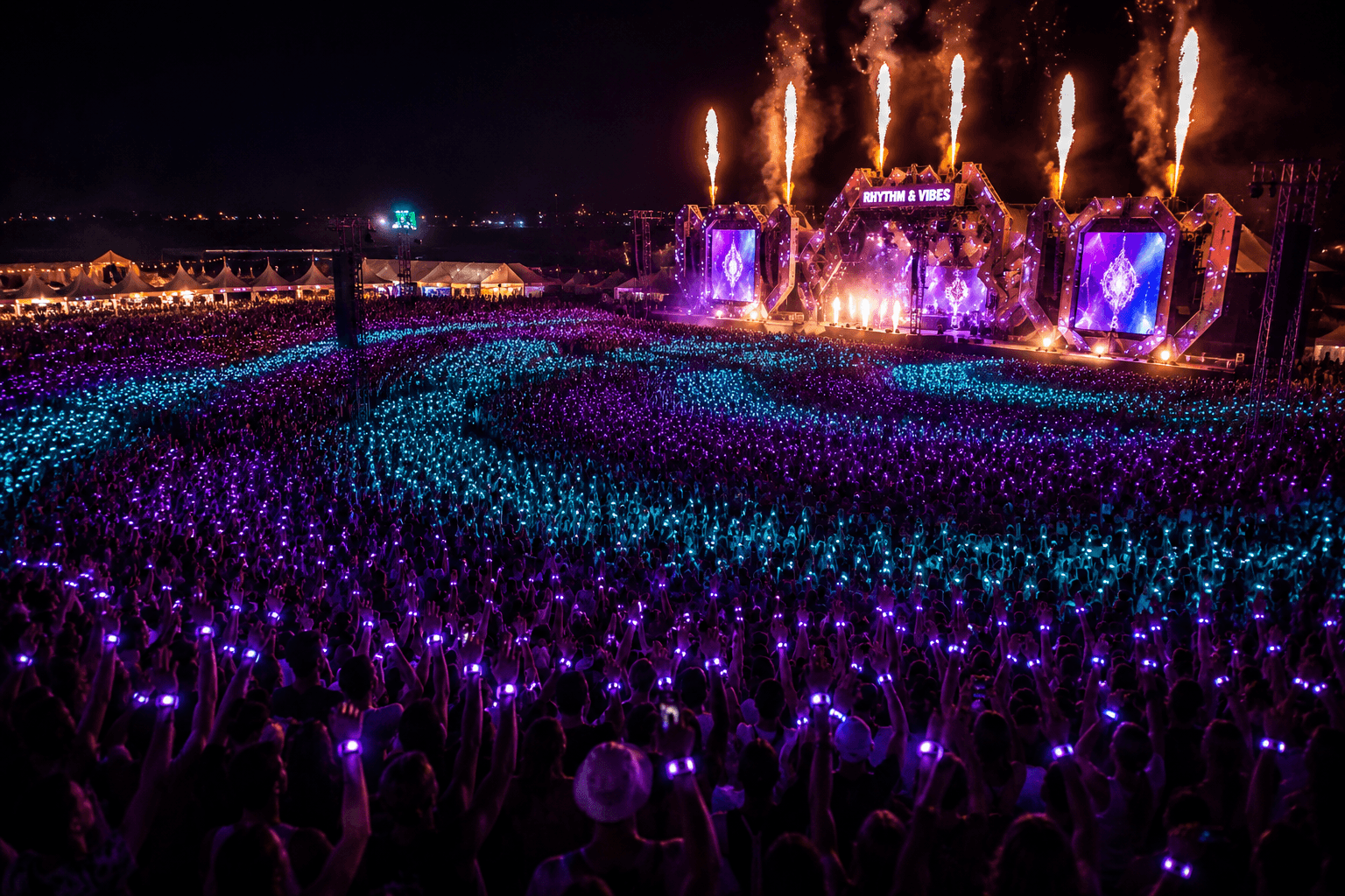Outdoor festival night